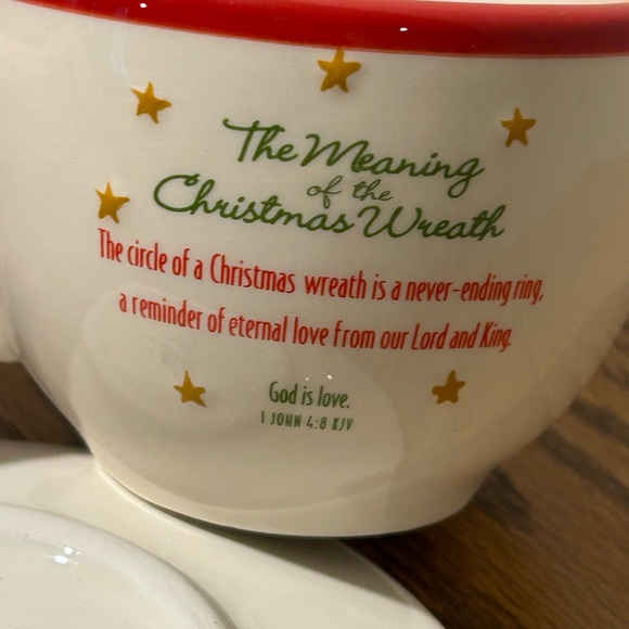 DaySpring The Meaning of Christmas Wreath Cup And Saucer - Picture 5 of 9